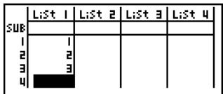 CASIO FX-9860GSD - - To create a Table Editor strip - 4