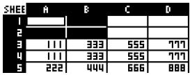 CASIO FX-9860GSD - - To insert lines or columns of blank cells - 2