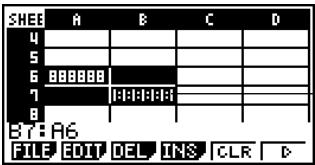 CASIO FX-9860GSD - • To select a range of cells - 3