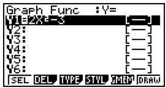 CASIO FX-9860GSD - - To change the line style of a graph function - 2