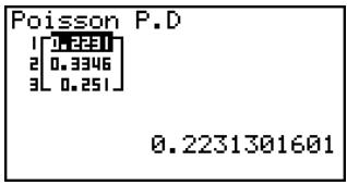 CASIO FX-9860GSD - - Poisson Probability - 2