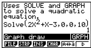 CASIO FX-9860GSD - Now to draw a graph, insert a Graph strip into the eActivity. - 3