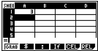 CASIO FX-9860GSD - • To reference a particular cell - 1