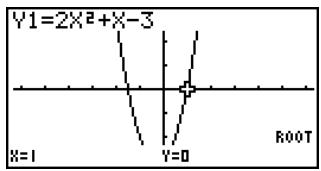 CASIO FX-9860GSD - Use G-SLV to extract the roots on the graph screen. - 2