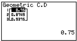 CASIO FX-9860GSD - - Geometric Cumulative Density - 2