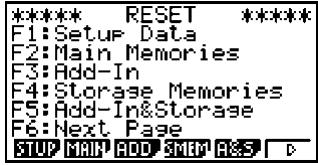 CASIO FX-9860GSD - 11-4 Reset - 1