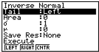 CASIO FX-9860GSD - - Inverse Cumulative Normal Distribution - 1
