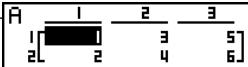CASIO FX-9860GSD - Example 1 To input the following data as Matrix A : - 3