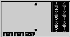 CASIO FX-9860GSD - Arrows appear at the left, right, top, or bottom edge of the display to let you know when there is more data off the screen in the corresponding direction. - 2