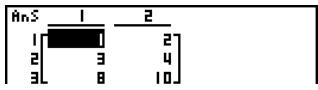 CASIO FX-9860GSD - Example 4 To add Row 2 to Row 3 of the matrix in Example 1 - 2