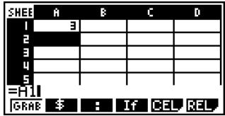 CASIO FX-9860GSD - • To reference a particular cell - 3