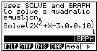 CASIO FX-9860GSD - Now to draw a graph, insert a Graph strip into the eActivity. - 2
