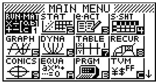 CASIO FX-9860GSD - To select the RUN·MAT mode - 1