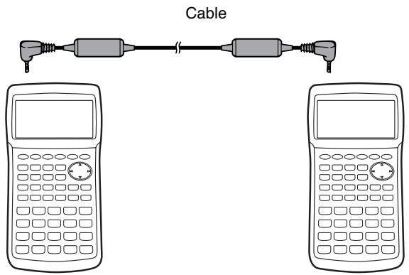 CASIO FX-9860GSD - - To connect two units - 1