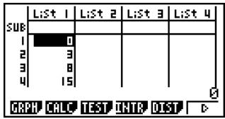 CASIO FX-9860GSD - ■ Inputting Scientific Calculations into a List - 5