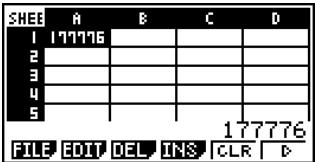 CASIO FX-9860GSD - - To edit the current contents of a cell - 1