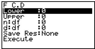 CASIO FX-9860GSD - - F Distribution Probability - 1