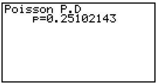 CASIO FX-9860GSD - - Poisson Probability - 3