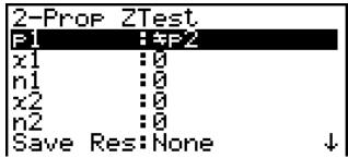 CASIO FX-9860GSD - - 2-Prop Z Test - 1