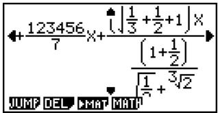 CASIO FX-9860GSD - - When the calculation does not fit within the display window - 1