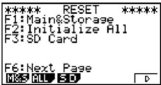 CASIO FX-9860GSD - 11-4 Reset - 2