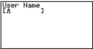 CASIO FX-9860GSD - • To register a user name - 1