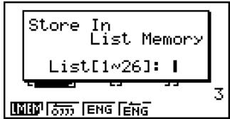 CASIO FX-9860GSD - • To copy a table to a list - 2