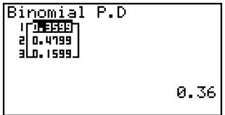 CASIO FX-9860GSD - - Binomial Probability - 4