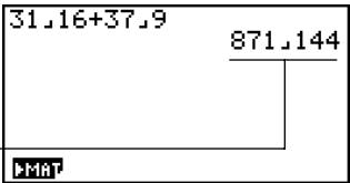 CASIO FX-9860GSD - Example: ^31/_16 + ^37/_9 - 1