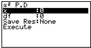 CASIO FX-9860GSD - - ^2 Probability Density - 1