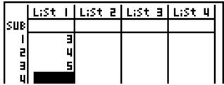 CASIO FX-9860GSD - - To input values one-by-one - 3
