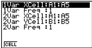 CASIO FX-9860GSD - ■ Configuring Statistical Calculation Data Settings - 1