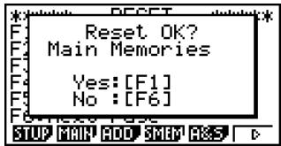 CASIO FX-9860GSD - 11-4 Reset - 4