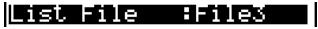 CASIO FX-9860GSD - - To switch between list files - 5