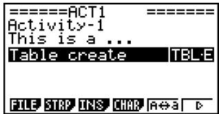 CASIO FX-9860GSD - - To create a Table Editor strip - 1
