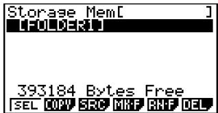 CASIO FX-9860GSD - - To create a new folder - 2