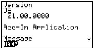 CASIO FX-9860GSD - - To display version information - 1