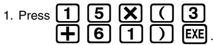 CASIO FX-9860GSD - Parentheses Calculations - 1