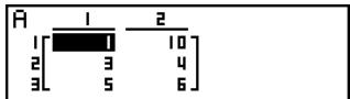 CASIO FX-9860GSD - - To assign values to and recall values from an existing matrix - 1