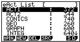 CASIO FX-9860GSD - ■ Selecting a Memory Area to Display its Files - 1