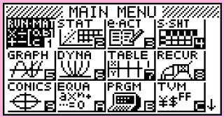 CASIO FX-9860GSD - Press MENU. - 1