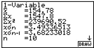 CASIO FX-9860GSD - ■ Displaying the Calculation Results of a Drawn Single-Variable Graph - 1