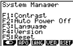 CASIO FX-9860GSD - 11-1 Using the System Settings Menu - 1
