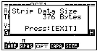 CASIO FX-9860GSD - - To display the strip memory usage screen - 1