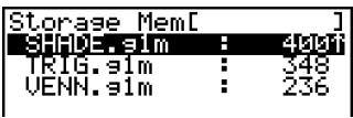 CASIO FX-9860GSD - Example To search for all files in the storage memory whose names begin with the letter "S" - 1