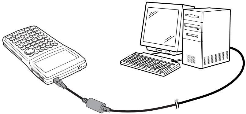 CASIO FX-9860GSD - - To connect the unit to a personal computer - 1