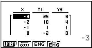 CASIO FX-9860GSD - • To copy a table to a list - 3