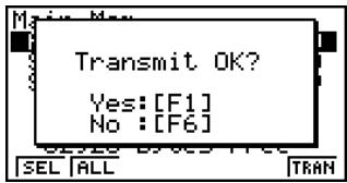 CASIO FX-9860GSD - •To execute a send operation - 1