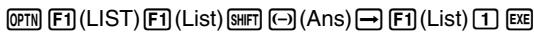 CASIO FX-9860GSD - - To assign the contents of one list to another list - 4