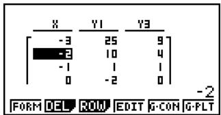 CASIO FX-9860GSD - - To insert a row - 3